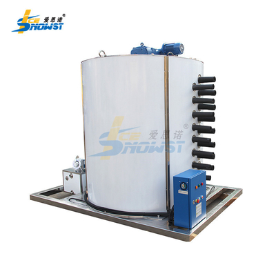 خرید 25 تن SS304 فولاد ضد زنگ فلک یخ تبخیر دهنده ماشین یخ مقیاس برای ذبح پردازش online manufacture