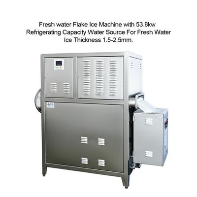 خرید Freshwater Flake Ice Machine with 53.8kw Refrigerating Capacity 10000kg/24h Production and 1.5-2.5mm Ice Thickness online manufacture