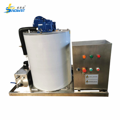 سیستم کنترل خودکار PLC 1T / روز آب دریا یخ فلک بخارگر ماشین طبل